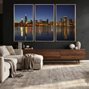 Chicago Wall Art Canvas Print - Chicago City Downtown Night by MyGreatCanvas | Canvas Wall Art Prints | Photo Prints & Wall Decor