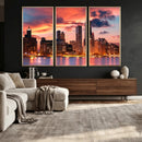 Chicago Wall Art Canvas Print - Chicago City Downtown Night by MyGreatCanvas | Canvas Wall Art Prints | Photo Prints & Wall Decor