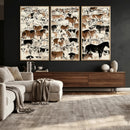 Farmhouse Animals Horse Longhorn Cow Wall Art Canvas Print - by MyGreatCanvas | Canvas Wall Art Prints | Photo Prints & Wall Decor