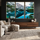 Alpine Mountain Lake Wall Art Canvas Print – Turquoise by MyGreatCanvas | Canvas Wall Art Prints | Photo Prints & Wall Decor