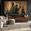 Rustic Bear Wall Art Canvas Print – Woodland Wildlife by MyGreatCanvas | Canvas Wall Art Prints | Photo Prints & Wall Decor
