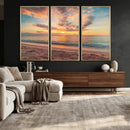 Sunset Beach Wall Art Canvas Print – Soft Coastal by MyGreatCanvas | Canvas Wall Art Prints | Photo Prints & Wall Decor