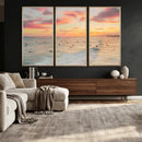 Sunset Beach Wall Art Canvas Print – Soft Coastal by MyGreatCanvas | Canvas Wall Art Prints | Photo Prints & Wall Decor