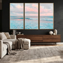 Ocean Wave Wall Art Canvas Print, Pastel Surf Seascape