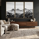 Black and White Mountain Wall Art Canvas Print, Snowy Alpine by MyGreatCanvas | Canvas Wall Art Prints | Photo Prints & Wall Decor