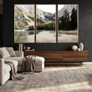 Lake Braies Alpine Landscape Wall Art Canvas Print, by MyGreatCanvas | Canvas Wall Art Prints | Photo Prints & Wall Decor