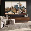 Wood Style Mountain Wall Art Canvas Print, Layered Wood by MyGreatCanvas | Canvas Wall Art Prints | Photo Prints & Wall Decor
