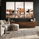 Texas Longhorn Cattle Wall Art Canvas Print, Sepia Western by MyGreatCanvas | Canvas Wall Art Prints | Photo Prints & Wall Decor