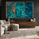 Turquoise Ocean Boat Wall Art Canvas Print by MyGreatCanvas | Canvas Wall Art Prints | Photo Prints & Wall Decor