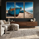 Coastal Fishing Boats Wall Art Canvas Print, Sunset Beach by MyGreatCanvas | Canvas Wall Art Prints | Photo Prints & Wall Decor