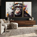 Dj Monkey Wall Art Canvas Print – Colorful Pop Art Banksy by MyGreatCanvas | Canvas Wall Art Prints | Photo Prints & Wall Decor