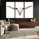 Longhorn Skull Wall Art Canvas Print – Rustic Western by MyGreatCanvas | Canvas Wall Art Prints | Photo Prints & Wall Decor