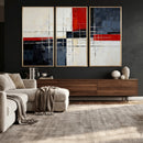 Navy Red Abstract Wall Art Canvas Print, Modern Luxury by MyGreatCanvas | Canvas Wall Art Prints | Photo Prints & Wall Decor