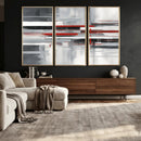 Gray Red Abstract Wall Art Canvas Print, Modern Abstract by MyGreatCanvas | Canvas Wall Art Prints | Photo Prints & Wall Decor