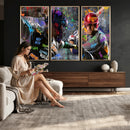 Graffiti Baseball Player Street Art Wall Art Canvas Print
