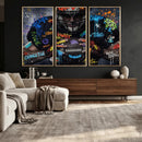 Graffiti American Football Player Street Art Wall Art Canvas by MyGreatCanvas | Canvas Wall Art Prints | Photo Prints & Wall Decor