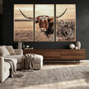 Texas Longhorn Wall Art Canvas Print – Western Cattle Ranch by MyGreatCanvas | Canvas Wall Art Prints | Photo Prints & Wall Decor