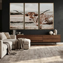 Texas Longhorn Bull Rustic Wall Art Canvas Print by MyGreatCanvas | Canvas Wall Art Prints | Photo Prints & Wall Decor