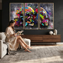 Graffiti American Football Helmet Street Art Wall Art Canvas