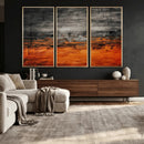 Black Orange Abstract Wall Art Canvas Print Modern Textured by MyGreatCanvas | Canvas Wall Art Prints | Photo Prints & Wall Decor