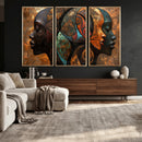Abstract Afro American Women Wall Art Canvas Print by MyGreatCanvas | Canvas Wall Art Prints | Photo Prints & Wall Decor