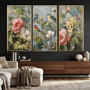 Vintage Birds and Flowers Wall Art Canvas Print, Botanical by MyGreatCanvas | Canvas Wall Art Prints | Photo Prints & Wall Decor