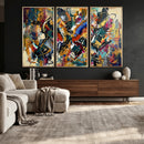 Geometric Abstract Wall Art Canvas Print, Orange Blue by MyGreatCanvas | Canvas Wall Art Prints | Photo Prints & Wall Decor