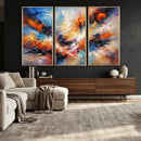 Lyrical Abstraction Wall Art Canvas Print, Orange Blue by MyGreatCanvas | Canvas Wall Art Prints | Photo Prints & Wall Decor