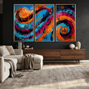 Geometric Abstract Wall Art Canvas Print, Orange Blue by MyGreatCanvas | Canvas Wall Art Prints | Photo Prints & Wall Decor