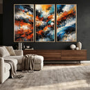 Geometric Abstract Wall Art Canvas Print, Orange Blue by MyGreatCanvas | Canvas Wall Art Prints | Photo Prints & Wall Decor