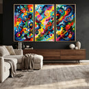 Geometric Abstract Wall Art Canvas Print, Bold Color by MyGreatCanvas | Canvas Wall Art Prints | Photo Prints & Wall Decor