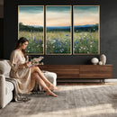Wildflower Meadow Oil Painting Canvas — Daisy Lavender