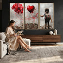 Girl Graffiti Wall Art Canvas Print, Red Balloon Heart by MyGreatCanvas | Canvas Wall Art Prints | Photo Prints & Wall Decor