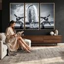 Propeller Plane Wall Art Canvas Print, Black and White by MyGreatCanvas | Canvas Wall Art Prints | Photo Prints & Wall Decor