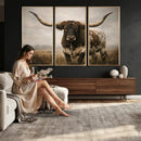Longhorn Bull Wall Art Canvas Print, Western Farmhouse by MyGreatCanvas | Canvas Wall Art Prints | Photo Prints & Wall Decor