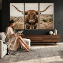 Texas Longhorn Bull Wall Art Canvas Print, Western Farmhouse by MyGreatCanvas | Canvas Wall Art Prints | Photo Prints & Wall Decor