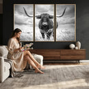 Texas Longhorn Canvas Wall Art Western Bull Desert Moody by MyGreatCanvas | Canvas Wall Art Prints | Photo Prints & Wall Decor