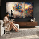Banksy Girl Wall Art Canvas Print for Living Room Decor by MyGreatCanvas | Canvas Wall Art Prints | Photo Prints & Wall Decor