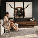 Texas Longhorn Canvas Wall Art Western Bull Desert Moody by MyGreatCanvas | Canvas Wall Art Prints | Photo Prints & Wall Decor