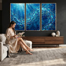 School of Fish Canvas Print | Blue Ocean Underwater Wall Art by MyGreatCanvas | Canvas Wall Art Prints | Photo Prints & Wall Decor