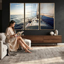 Sailboat Wall Art Canvas Print, Ocean Sunset Sailing Framed by MyGreatCanvas | Canvas Wall Art Prints | Photo Prints & Wall Decor