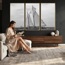 Vintage Sailboat Wall Art Canvas Print, Black and White by MyGreatCanvas | Canvas Wall Art Prints | Photo Prints & Wall Decor