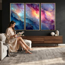 Colorful Abstract Canvas Wall Art Print, Vibrant Popup Color Art Print