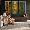 Gustav Klimt Style Forest Canvas Wall Art, Golden Forest Path Floral Art Nouveau Print, Enchanted Woodland Decor by MyGreatCanvas | Canvas Wall Art Prints | Photo Prints & Wall Decor