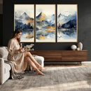 Lake Abstract Mountain Wall Art Canvas Print