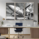 Vintage Airplane on Runway Canvas Print by MyGreatCanvas | Canvas Wall Art Prints | Photo Prints & Wall Decor