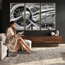 Vintage Antique Airplane Wall Art Canvas Print