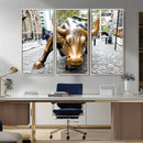 Charging Bull Wall Art Canvas Print