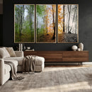 Four Seasons Wall Art Forest Canvas Print – Triptych