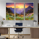 Mountain and Spring Wall Art Canvas Print